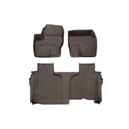 Weathertech Cocoa, Front and Rear FloorLiner HP 471436-1-6IM