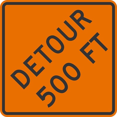 Lyle Detour 500 ft, 36x36, High Intensity Prismatic, Orange G-16421-HI_36x36
