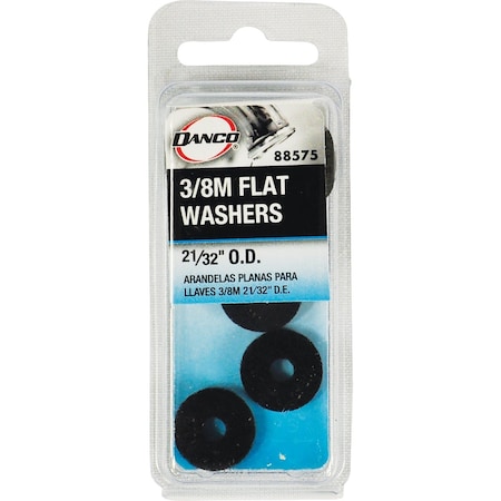 Danco 21/32'' Black Flat Faucet Washer, 10 Ct. 88575