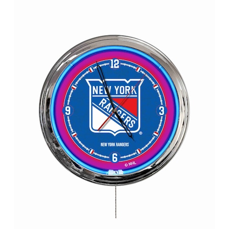 Holland Bar Stool New York Rangers 16 LED Wall Clock ClkL16