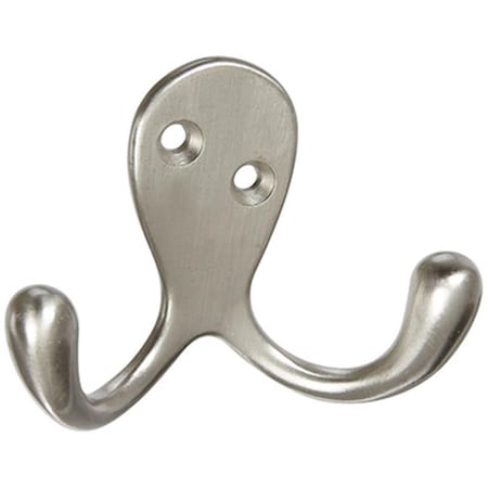Eat-In N830-152 Satin Nickel Double Prong Robe Hook EA865765