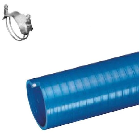 Kuriyama Tiger Suction S Series 1 1/4 in. ID and 100 ft Standard Length Heavy Duty PVC Suction Hose S125X100