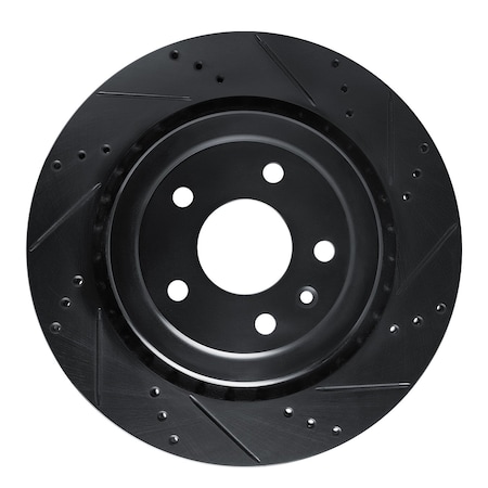Dynamic Friction Co DFC Brake Rotor - Drilled and Slotted - Black 633-47047R