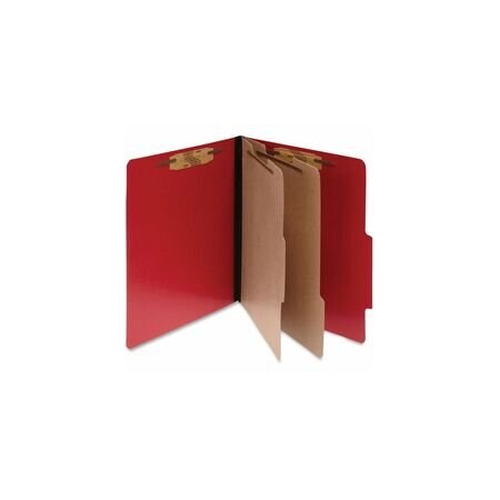 Acco Classify Folder, Letter, 6-Sec., Red, 10PK A7015669