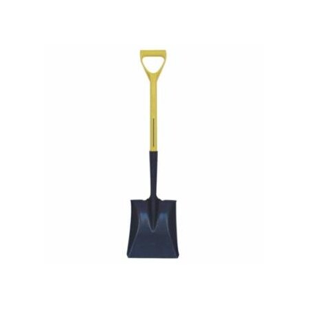 Nupla Ergo-Power Square Point Shovel, Hollow Back, 27 in Fiberglass D-Handle 545-72-072