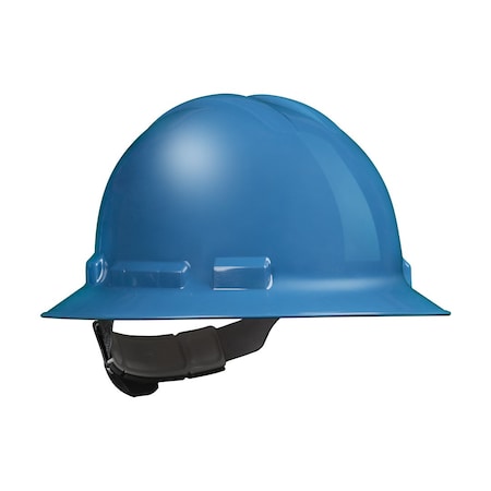 Malta Dynamics Full Brim Hard Hat, Polyethylene, 4 Point Ratchet, Type 1, Class E and G, Blue HHB2004