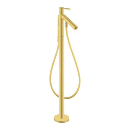 Axor Starck Freestanding Tub Filler Trim with 1.75 GPM Handshower in Brushed Gold Optic 12456251