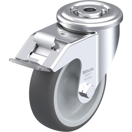 Blickle Kngpn Swvl Cstr, Polyurethane, 4", Brake LER-PATH 100G-FI