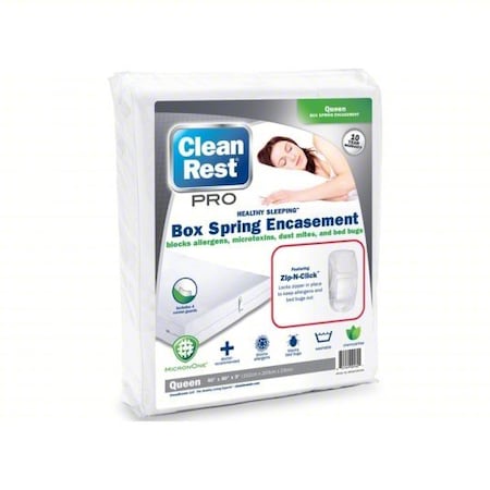 Cleanrest Box Spring Encasement, 60 in W, White 851949001821