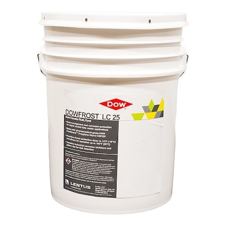 Dowfrost Heat Transfer Fluid, Yellow, Pail, 5 gal 9996003
