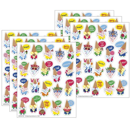 Eureka Dessert Gnomes Candy Scented Stickers, 80-Piece Set, 6PK 650333