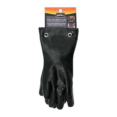 Mr Bar-B-Q Products Mr. BAR-B-Q Insulated Barbecue Gloves, Rubber, Black 40111Y