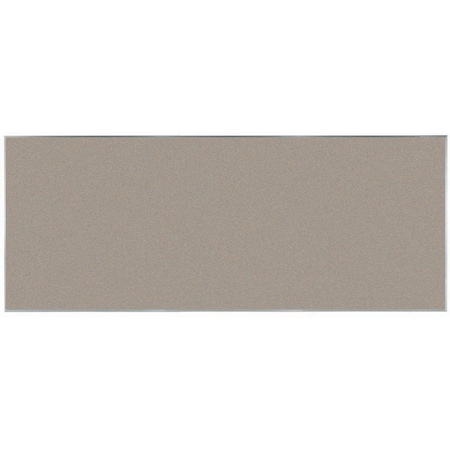 Aarco VIC Cork Bulletin Board w/ a Clear Satin Anodized Aluminum Frame, Brown Rice 48''Hx120''W DW48120187