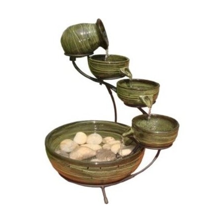 Smart Solar Bamboo Ceramic Solar Cascade - Amazon Jungle finish 23931R01