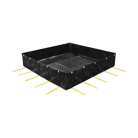 Enpac Containment Berm, Black, 3591 gal cap. 48-10242-BK-SS