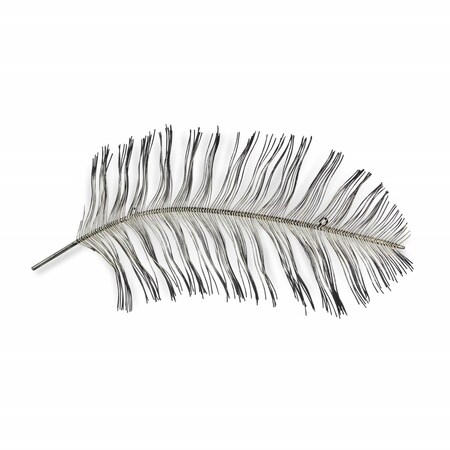 Homeroots Black And Silver Metal Peacock Feather Wall Decor 379830