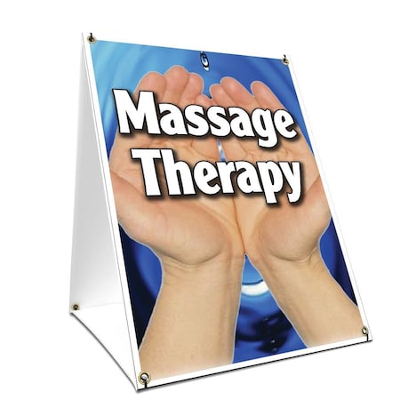 Signmission Massage Therapy, 36 Inch x 24 Inch A-frame Yard Sign, Plastic Sign SBC-2436-Massage Therapy