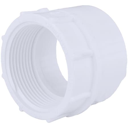 Charlotte Pipe And Foundry 1-1/2'' Hub x 1-1/2'' FPT Schedule 40 DWV PVC Adapter PVC 00101 0800HA