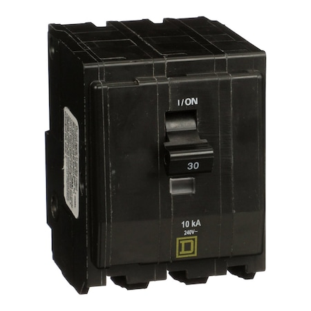 Square D Miniature Circuit Breaker, QO Series, 30A, 3 Pole, 240V AC, 10kA at 120/240V AC QO3305237