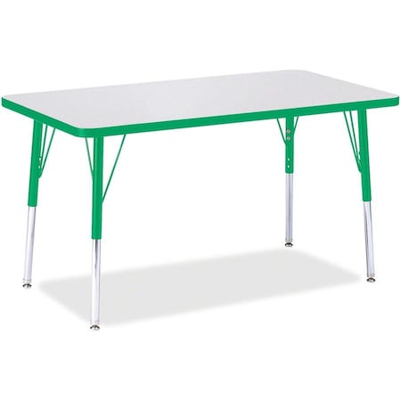 Jonti-Craft Berries Rectangle Activity Table, 24 in. x 36 in., A-height, Freckled Gray/Green/Gray 6478JCA119