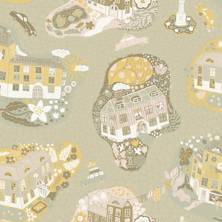 York Wallcoverings Staden Mustard Wallpaper MB29008