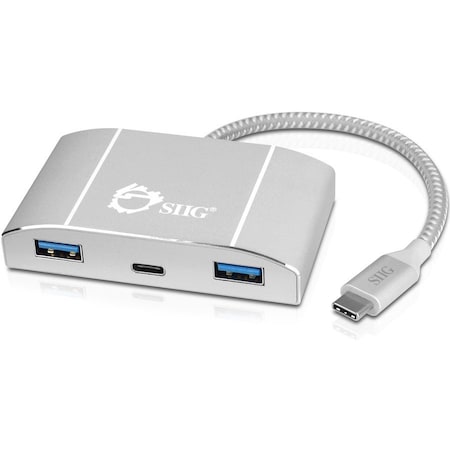 Siig Usb C To 4 Port Usb 3.0 Hub w/ Pd Charging - 3A/1C Increases Your JU-H30C11-S1