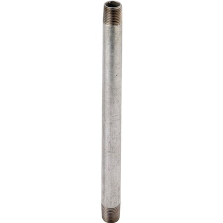 Prosource Pipe Nipple, 3/8 in, Threaded, Steel, 5-1/2 in L 3/8X51/2G