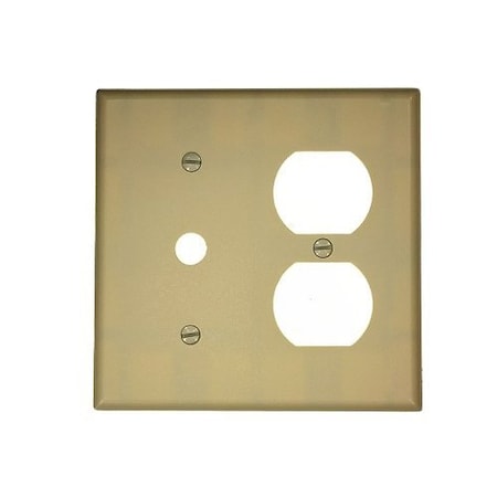 Leviton Combination Wallplate, Standard Size, Gang 2, Ivory 86078