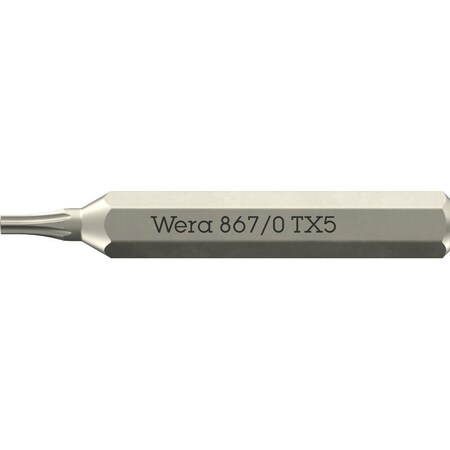 Wera 867/0 Micro bits for TORX socket screws, TX 4 x 30 mm 5058102001