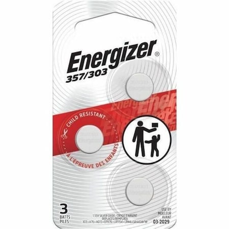Energizer Silver Oxide 303/357 1.5 V Electronic/Watch Battery 3 pk 357BPZ-3N