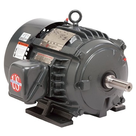 U.S. Motors Three-Phase Motor, 150 HP, 445TS Frame, 460V Voltage, 3,570 Nameplate RPM 45 7/16 in Overall Length H150P1FS