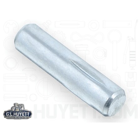 Huyett Type H Grooved Pin, Zinc Plated Low Carbon Steel, 0.188 in Dia x 0.185 in Small End Dia x 0.750 in L GP-0187-0750-H