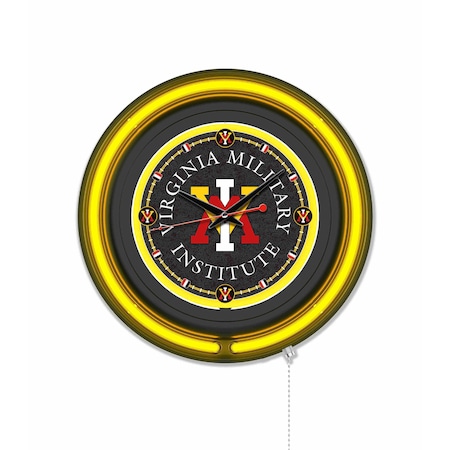 Holland Bar Stool Virginia Military Institute 15 Double Neon Wall Clock Clk15BK