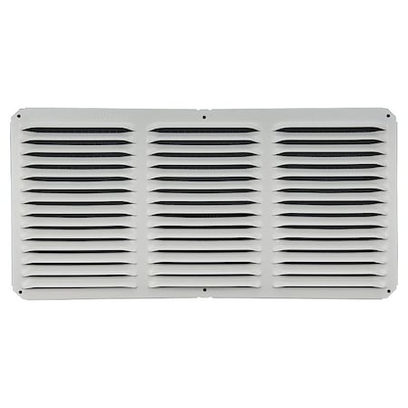 Lomanco LomanCool Cornice Vent, 8 in L, 16 in W, 65 sq-ft Net Free Ventilating Area, Aluminum, White C816W