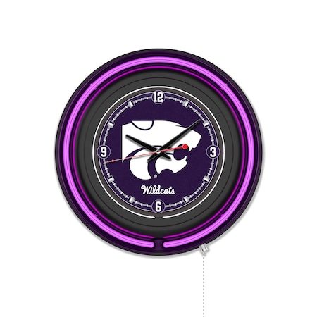 Holland Bar Stool Kansas State University 15 Double Neon Wall Clock Clk15BK
