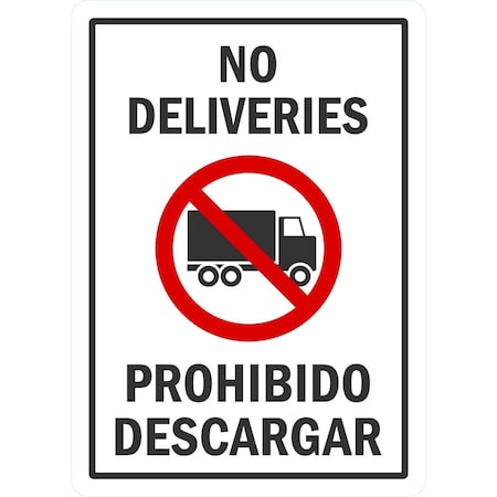 Lyle No Deliveries, Prohibido Descargar, 5x7, Non-Reflective, White G-16884-ND_5x7