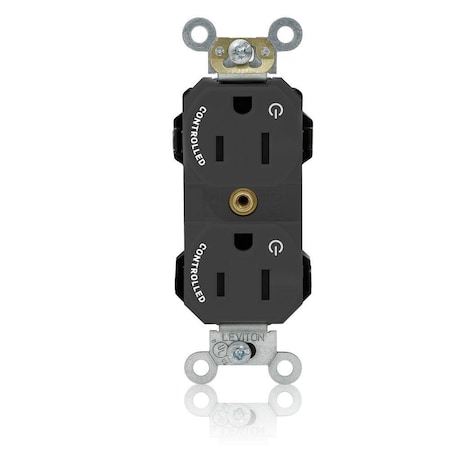 Leviton Straight Blade Receptacle, 5-15R, 15 A, 125V AC, Flush Mount, Self-Grounded M5262-2SE