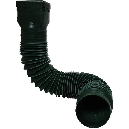 Spectra Metals Ground Spout 22'' to 48'' Green K-Style Polypropylene Downspout Extender GRNDSPTFG