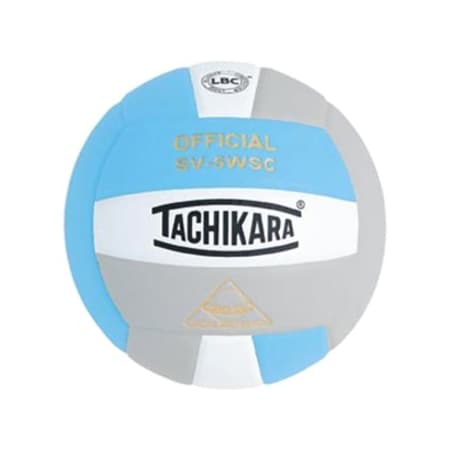 Tachikara SV5WSC.PBWSL Sensi-Tec Composite High Performance Volleyball - Powder Blue-White-Silver Gray SV5WSC.PBWSL