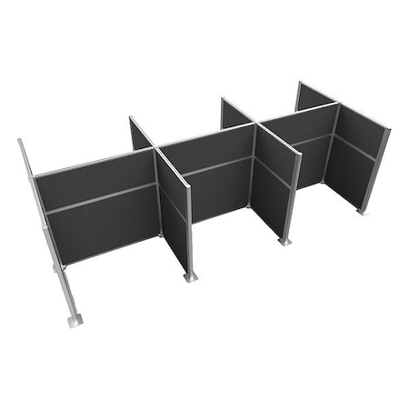 Versare Cubicle Kit, Charcoal Gray, 72 in H HPK-6P4-S-DGY
