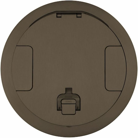 Hubbell Wiring Device-Kellems Electrical Box Cover, Round, Aluminum S1R10CVRBRZ