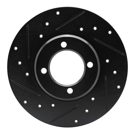 Dynamic Friction Co DFC Brake Rotor - Drilled and Slotted - Black 633-76005L