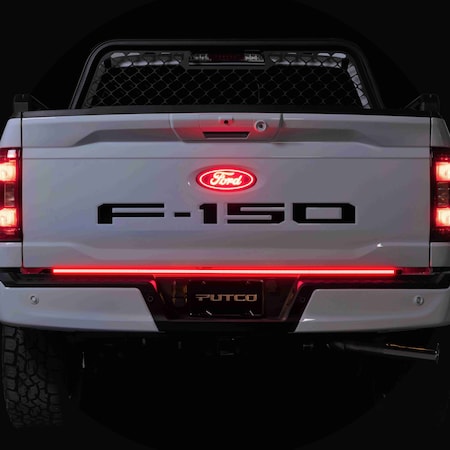 Putco Tailgate Light Bar, LED; 48 Inch Flexible Light Bar; Clear Lens; Red Running/ Red Brake/ White 760048-07