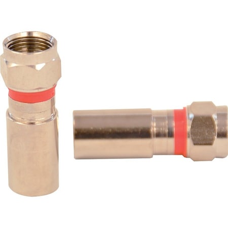 Dolphin Components Coupler, Cable, F-Type/Male, RG6, PK10 DC-CF6PLEN