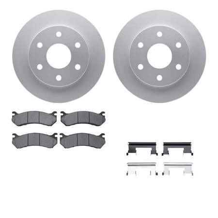 Dynamic Friction Co DFC GEOSPEC Coated Rotors with 5000 Brake Pads - Ceramic and Hardware 4512-48107