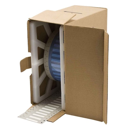 Brady PermaSleeve Polyolefin Wire Marking Sleeves, 0.187 in. Dia x 1 in. W, Roll of 10000 PS-187-2-WT-4-PERF