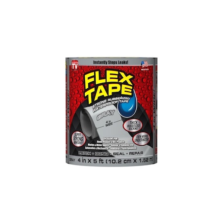 Flex Seal Flex Tape 4 In. x 5 Ft. Repair Tape, Gray TFSGRYR0405