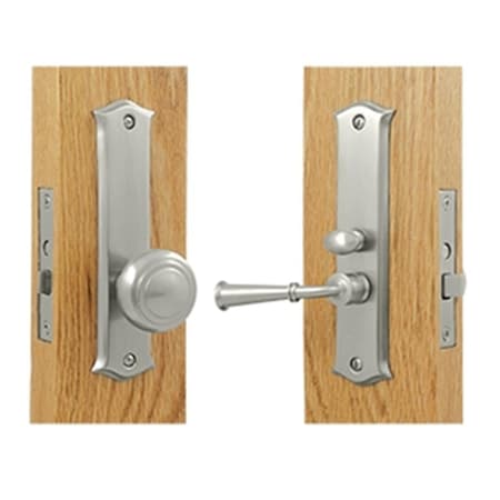 Dendesigns Classic Storm Door Latch with Mortise Lock - Satin Nickel - Solid DE3857682