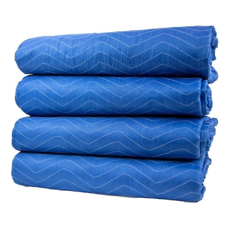 Mytee Products 72in x 80in (85 lb./dz. weight) Moving Blankets - Blue Woven Polyester..., 4PK MB-W-1x4