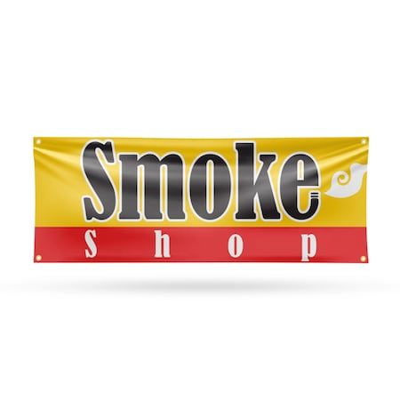Signmission Smoke Shop, 18 Inch x 48 Inch, Vinyl Banner B-30859